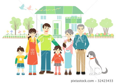 三代家庭和房子 32423433
