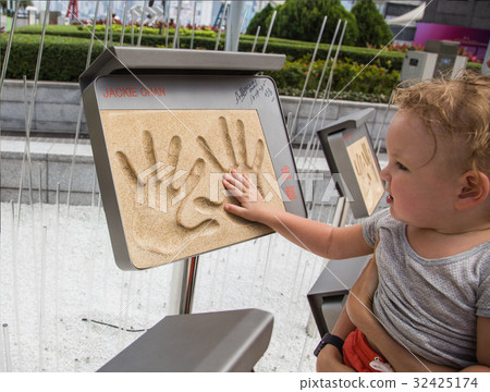 Handprints and signature of Jackie Chan Handprints and signature of Jackie Chan 32425174