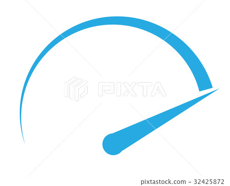 speedometer icon on white background. 32425872