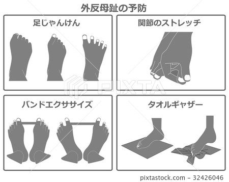 拇外翻的預防性運動(灰色·帶解釋) 拇外翻的預防性運動(灰色·帶解釋) 32426046