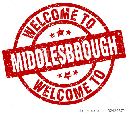 welcome to Middlesbrough red stamp welcome to Middlesbrough red stamp 32426871