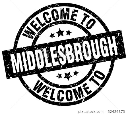 welcome to Middlesbrough black stamp welcome to Middlesbrough black stamp 32426873