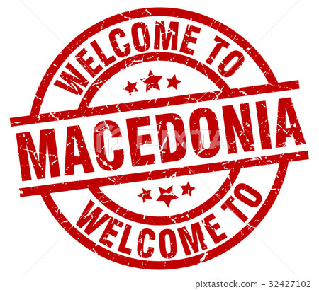 welcome to Macedonia red stamp welcome to Macedonia red stamp 32427102