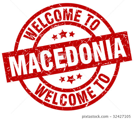 welcome to Macedonia red stamp welcome to Macedonia red stamp 32427105