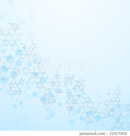 Abstract molecules medical background 32427809