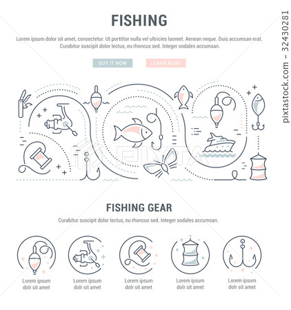 Website Banner and Landing Page Fishing 32430281