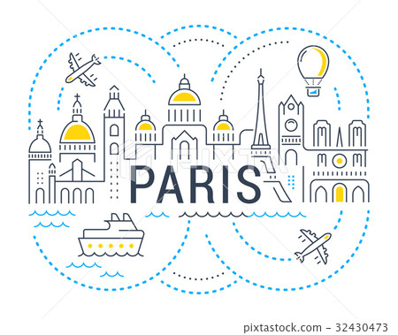 Website Banner and Landing Page Paris  32430473