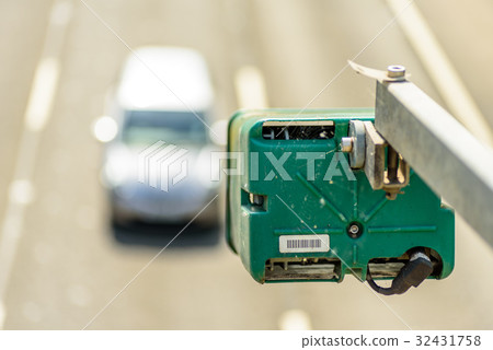 Day view of average speed traffic camera over UK Day view of average speed traffic camera over UK 32431758