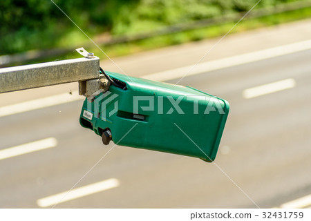 Day view of average speed traffic camera over UK 32431759