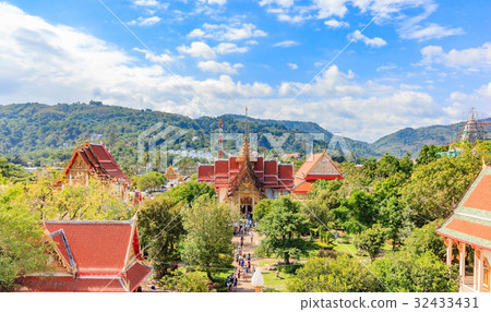 Panorama of ancient Buddhist temple Wat Chalong Panorama of ancient Buddhist temple Wat Chalong 32433431