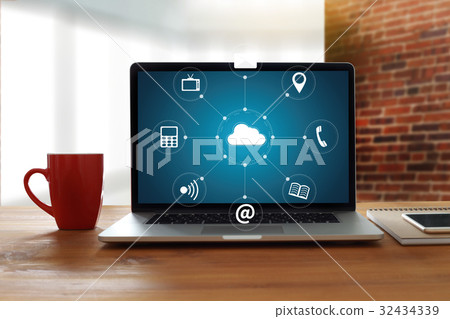 Cloud Computing diagram Network Data Storage Cloud Computing diagram Network Data Storage 32434339
