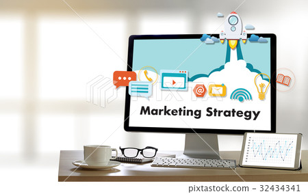 Marketing Strategy technology business man Marketing Strategy technology business man 32434341