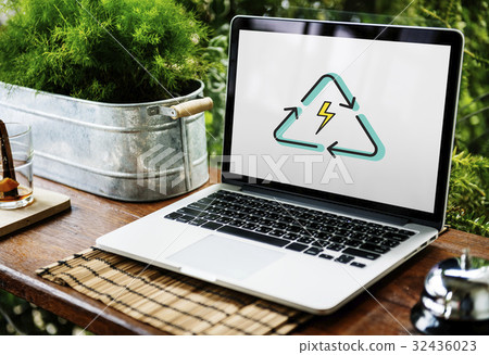 Network connection graphic overlay background on laptop screen Network connection graphic overlay background on laptop screen 32436023