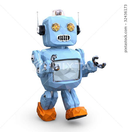 An image of a walking Lopoli style retro robot 32436173