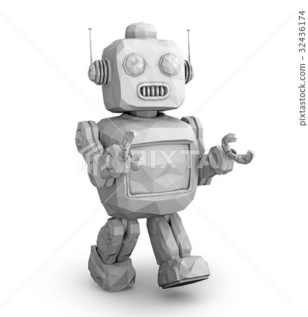 Retro Robot's Gray Shading Image 32436174