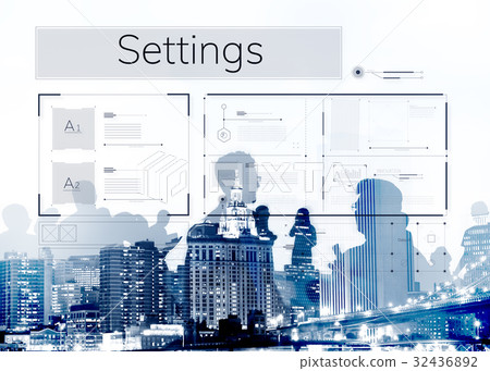 Computer System Data Center Content Template Graphic 32436892