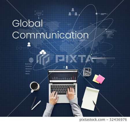World Map Connection Social Media Technology World Map Connection Social Media Technology 32436976
