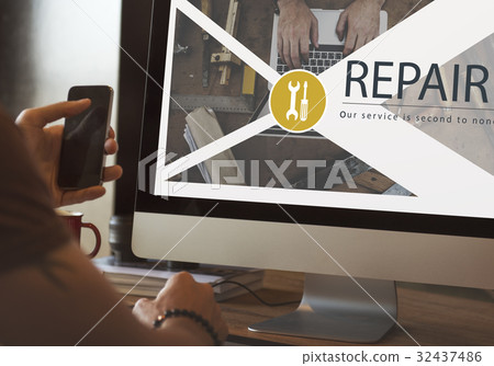 Maintenance Repair Remedy Service Restoration Concept 32437486