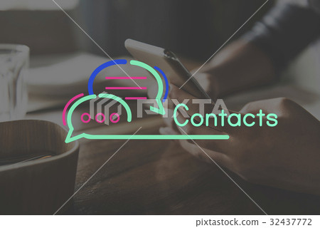 Communication Connection Speech Bubble Concept Communication Connection Speech Bubble Concept 32437772