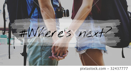 Couple Wander Travel Together Word 32437777