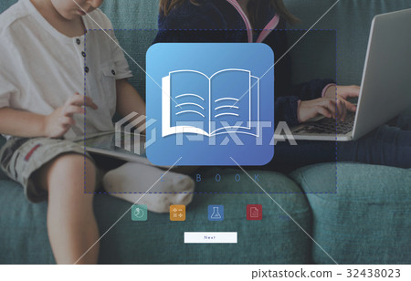 Kids playing games using tablet and laptop Kids playing games using tablet and laptop 32438023