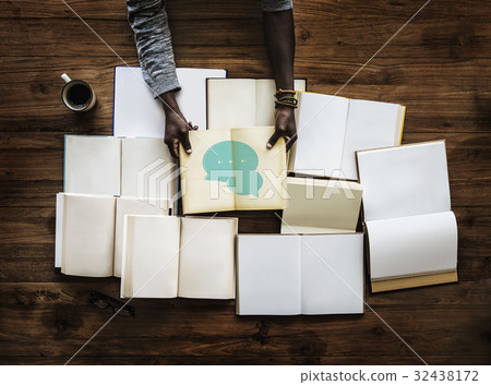 Illustration of speech bubble interact communication 32438172