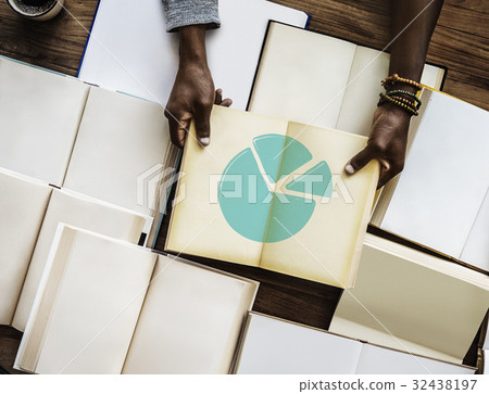 Illustration of business chart marketing share 32438197