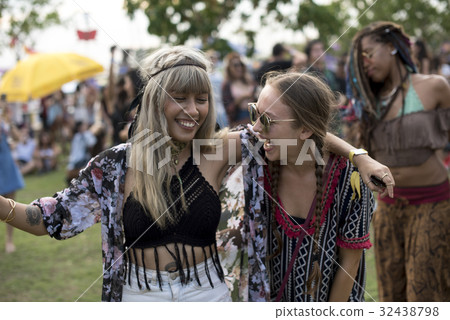 Group of friends fun events dancing holiday 32438798