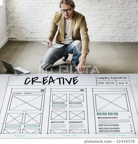 Website template sketch layout idea Website template sketch layout idea 32439379
