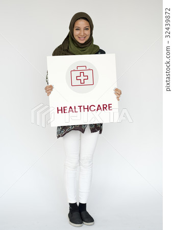 Women holding healthcare card concept 32439872