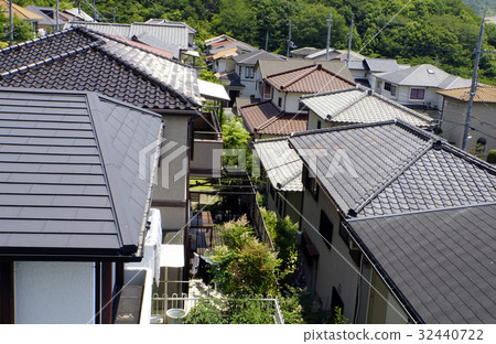 Tile breakage Rain leakage Maintenance roof repair Tile breakage Rain leakage Maintenance roof repair 32440722