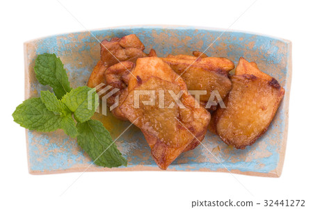 Roasted chicken breast on a white background 32441272