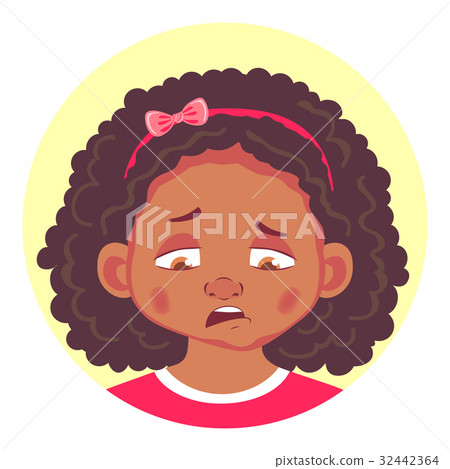Set of african girls emotions 32442364