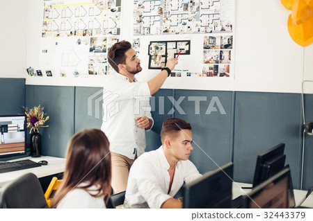 group designers and architects Meeting In Office 32443379