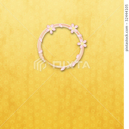 Cherry tree wheel (background material) Shadow _ cherry pattern c 32444105