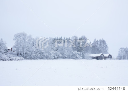 Snowy landscape countryside Snowy landscape countryside 32444348