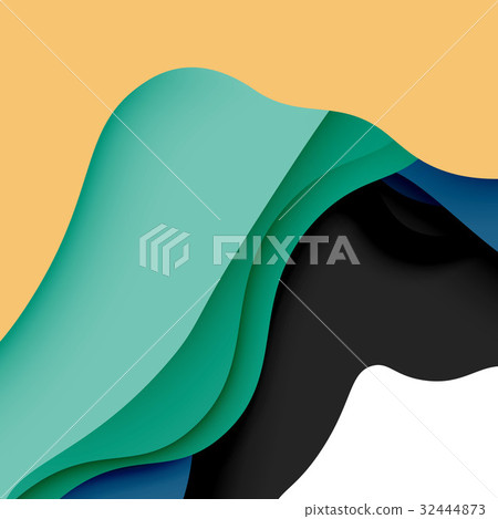 3d vector abstract background with cut shapes 3d vector abstract background with cut shapes 32444873
