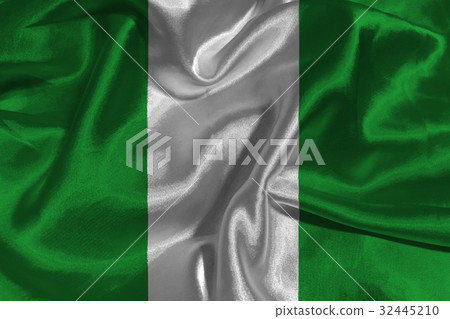 Nigeria national flag 3D illustration symbol Nigeria national flag 3D illustration symbol 32445210