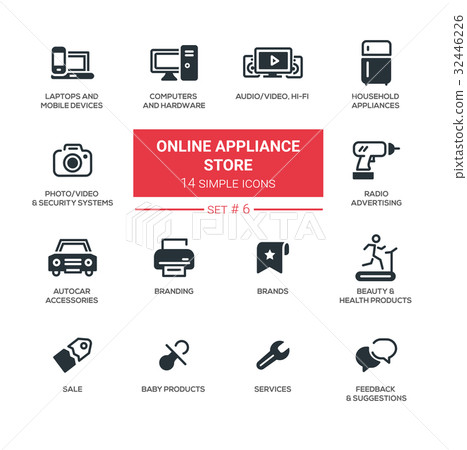 Online appliance store - Modern simple thin line 32446226