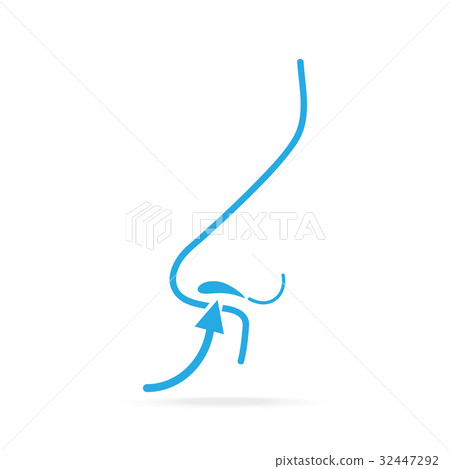 Breathing blue icon, Inhale icon 32447292