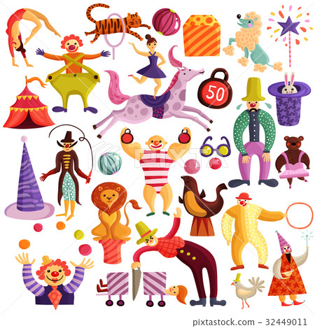 Circus Decorative Icons Set 32449011