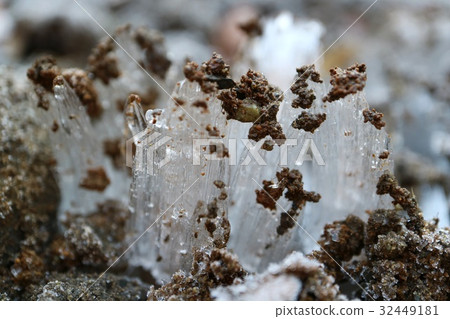 Frost pillar close-up extremely cold Frost pillar close-up extremely cold 32449181
