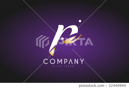 P alphabet letter gold golden logo icon design - Stock Illustration ...