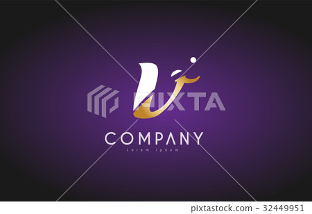 V alphabet letter gold golden logo icon design - Stock Illustration ...