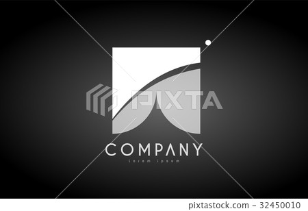 W alphabet letter black white logo icon design 32450010