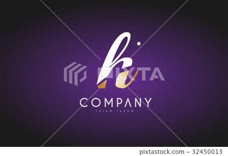 H alphabet letter gold golden logo icon design - Stock Illustration ...