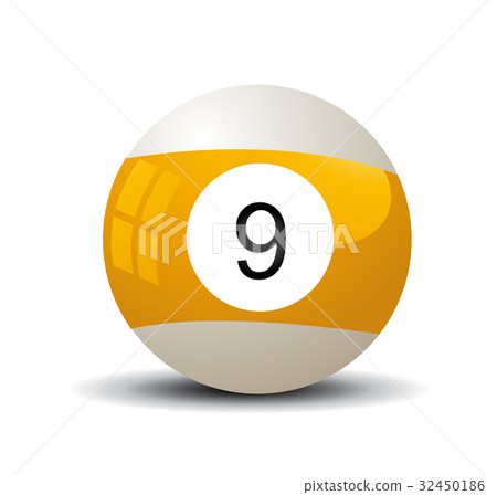 Pool ball vector illustration on white 32450186