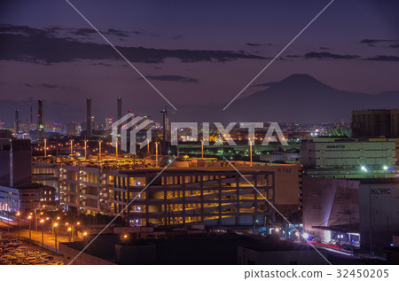 [川崎夜景]川崎瑪麗蓮工廠夜景富士山 32450205