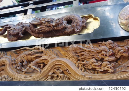 Shinshu Matsumoto的文化遺產Sutoshigin Shrine節日的舞台Tamachi Town街道的舞台雕塑Tachikawa Statue（山地車）的舞台是長野縣的寶藏 32450592