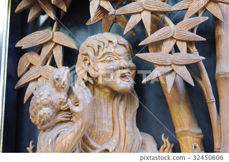 Shinshu Matsumoto的文化遺產Sutoshigin Shrine節日的舞台Tamachi Town街道的舞台雕塑Tachikawa Statue（山地車）的舞台是長野縣的寶藏 32450606